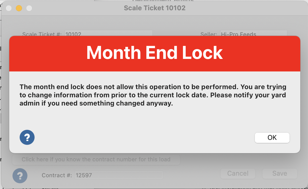 Month End Lock